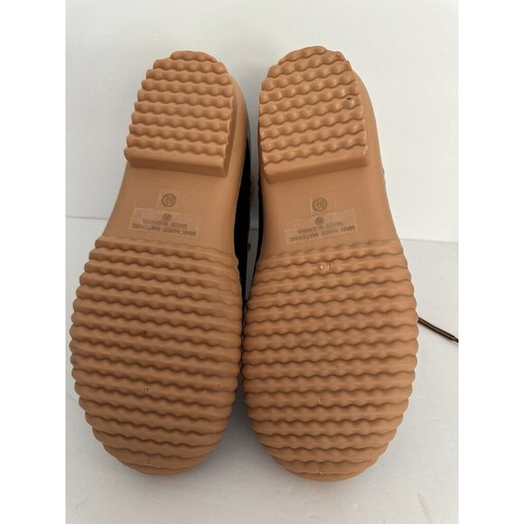 Nature Breeze Womens Brown & Black Waterproof Lace-Up Zip-Up Duck Boots Size 8.5 - Picture 6 of 11